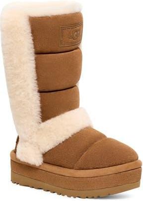 UGG Chillapeak Genuine Shearling Trim Tall Boot in Che at Nordstrom Rack, Size 5 M