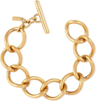 Monet Jewelry 1980s curb-chain bracelet - women - 22kt Gold Plated Brass - One Size