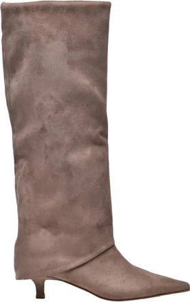 Steve Madden Schoenen, Dames, Grijs, 36 1/2 EU, Su&egrave;de, Stivale in Suede