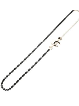 Chanel Collana CC con perline - Nero
