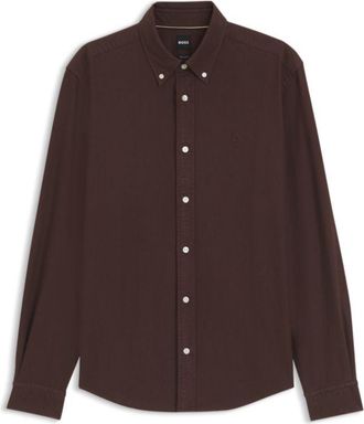 BOSS Regular-fit button-down shirt in Oxford cotton