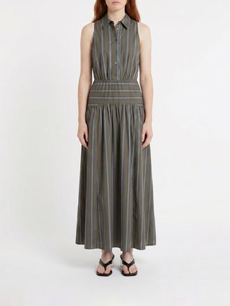 Staud Abito midi in cotone stretch a righe