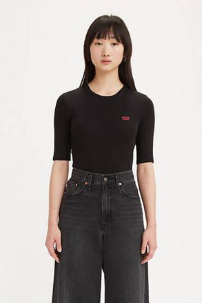 Levi's Camiseta Luca Slim - Mujer - 2XS - Negro / Caviar Cotton