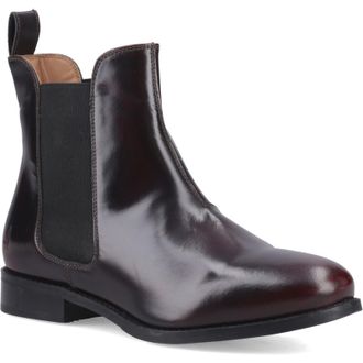 Hush Puppies Colette Leren Dames Bordeaux Brede Pas Flat Chelsea Boots