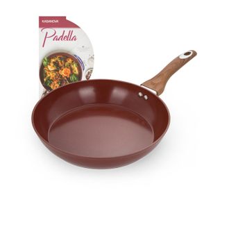 KASANOVA Padella 28 cm in ceramica burgundy New Ceramic