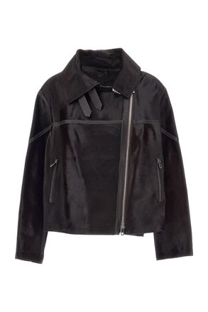 DESA 1972 Brown Reversible Leather Shearling Biker Jacket