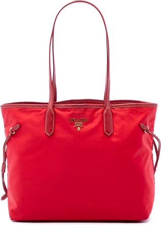Prada Pre-owned Prada Saffiano Trimmed Tessuto Tote Ladies ENJO9KFBCU0PF831