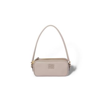 Miu Miu Leather Pouch, Woman, Pumice Stone