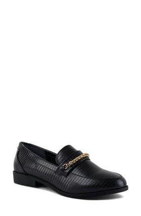 London Rag Vouse Croc Embossed Bit Loafer in Black at Nordstrom Rack, Size 10