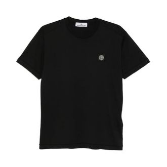 Stone Island Short Sleeve T-Shirt - Heren - T-shirts - Zwart - 3XL - Katoen - Tops