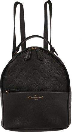 Louis Vuitton Sorbonne Backpack Monogram Empreinte Leather Black Leather Backpack Bag (Pre-Owned)