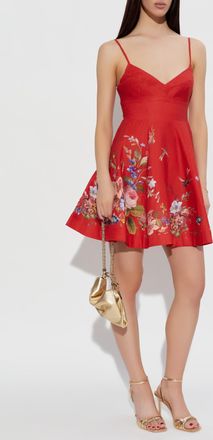 Zimmermann Dress With Floral Motif, Womens, Red