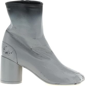 Maison Margiela Anatomic Blokhak Laarzen - Dames - Laarzen met Hak - Grijs - 36 EU - Katoen - Schoenen