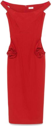 Magda Butrym Rose-Detailed Midi Dress - Womens - Viscose/Silk/Cupro