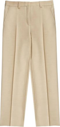 Incotex concealed-fastening trousers - women - Wool/Viscose/Cotton/Acetate/Viscose - 44 - Neutrals