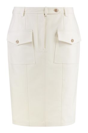 Tom Ford Womens Cotton Midi Skirt - Ivory - Size EU 38 (Womens)