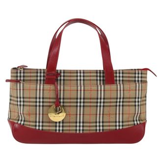 Burberry Nova Check Handbag Nova Check Canvas And Leather Beige Canvas Handbag (Pre-Owned)