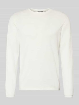Cinque Longsleeve mit gerippten Abschl&uuml;ssen Modell BADI in Offwhite, Gr&ouml;&szlig;e XXL