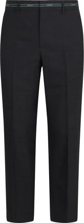 Gucci Klassieke wollen broek - Heren - Straight fit broeken - Zwart - L - Wol - Broeken
