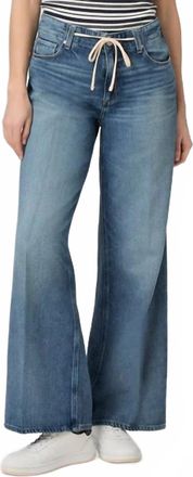 Paige Zoey Drawstring Jeans In Blue