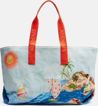 Alemais Al&eacute;mais Shopper in canvas di cotone con stampa