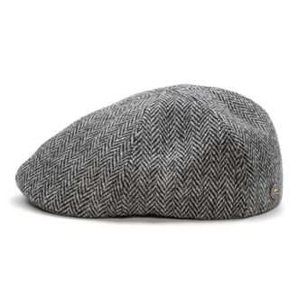 Sterkowski Rusty | Harris Tweed Flat Cap for Men and Women | Newsboy Driving Gatsby Ivy Irish Scally Cabbie Peaky Scully Paperboy Winter Duckbill 6 Panel Cabby N