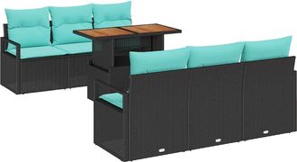 vidaXL Conjunto De Sof&aacute; De Jard&iacute;n 7 Uds. 6-n&uacute;mero De Plazas Vidaxl