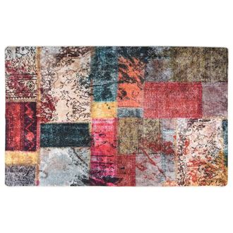Berkfield Home Rug Washable Patchwork 160x230 cm Multicolour Anti Slip | Size: 100 cm diameter