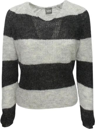 Max Mara V-hals Trui - Dames - V-hals truien - Grijs - M - Wol - Truien & Vesten