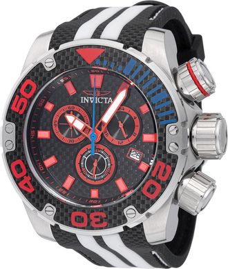 Invicta Sea Hunter 48992 Herenhorloge - Quartz Uurwerk - Roestvrij Staal met Zwarte Wijzerplaat - 52 mm