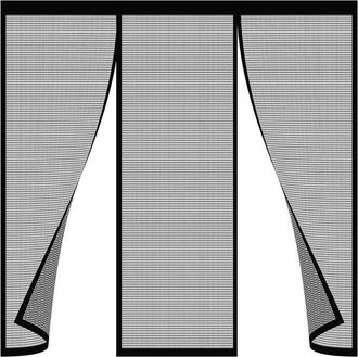 OEM Moustiquaire - 180x210 Cm - Cierre Autom&aacute;tico Magn&eacute;tico - Para Ventanas Puertas Balcones - 1 Unidad