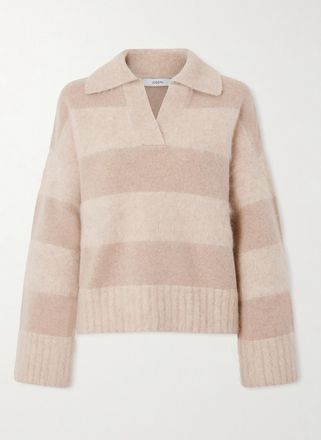 Joseph Polo In Tessuto Spazzolato A Righe - Neutri