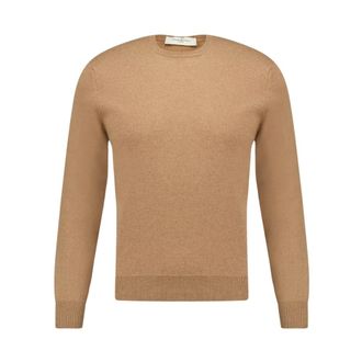 PIACENZA 1733 Luxury Cashmere Crewneck Jumper - male - PIACENZA 1733 - Cashmere Knitwear - Brown - S - Knitwear