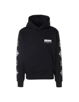Amiri Mens Amiri Premier Logo Black Hoodie - Size: 38