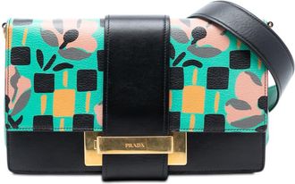 Prada Pre-owned Prada Floral Printed Leather Plex Ribbon Crossbody Ladies 1SRDP6M1FQQLJU15