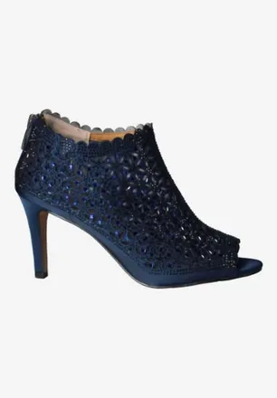 J. Rene&eacute; Womens Radita Shooties In Navy Satin/rhinestones