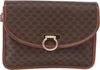 Celine Vintage Macadam Canvas Brown Canvas Backpack Bag (Pre-Owned)