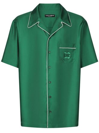 Dolce & Gabbana Camicia con ricamo - Verde