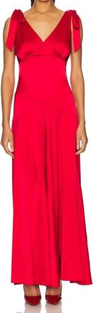 Line & Dot Harles Maxi Dress In Red