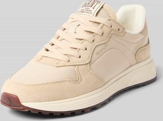 GANT Sneaker aus Leder-Mix mit Logo-Detail Modell Beywin in Beige, Gr&ouml;&szlig;e 37