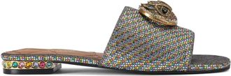 Kurt Geiger Chelsea rhinestone-embellished slide sandals - Grey