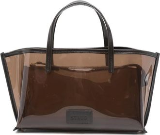 Staud Borsa tote trasparente - Marrone