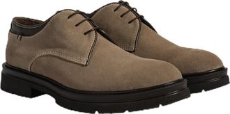 Desa Man Lace-Up Shoes - Leather Upper, Flat Heel, Breathable, Casual Sole | Brown - 41