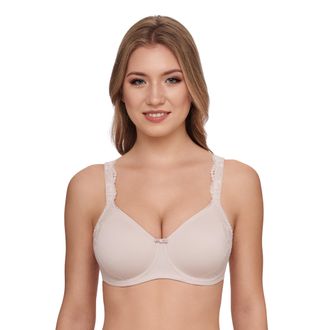 Susa Minimizer-BH SUSA London, Damen, Gr. 100, Cup D, sand, Obermaterial: 77% Polyamid, 23% Elasthan, unifarben, BHs Minimizer-BH, mit B&uuml;geln