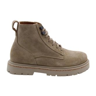 Birkenstock Schoenen, Dames, Grijs, 40 EU, Suède, Revolver Enkellaars