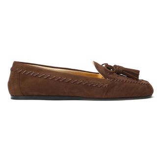Prada Loafers, female, Brown, Size: 9 US Suede Loafers