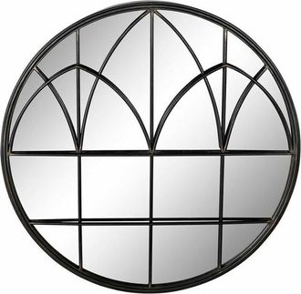 DKD Home Decor Specchio da parete DKD Home Decor Nero Moderno 76 x 4 x 76 cm