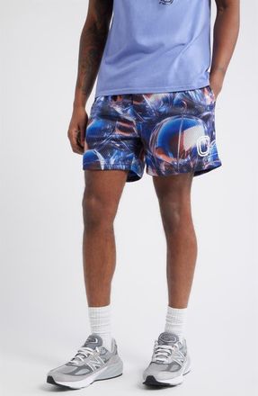 Overtime Chrometeam Alloy Mesh Basketball Shorts in Grey at Nordstrom, Size Xx-Large