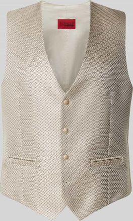 Wilvorst Weste mit Paspeltaschen und V-Ausschnitt in Beige, Gr&ouml;&szlig;e 54