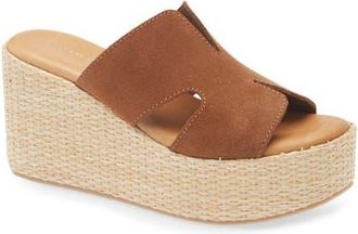 Chocolat Blu Jamie Platform Wedge Sandal in Cinnamon Suede at Nordstrom, Size 8-8.5Us